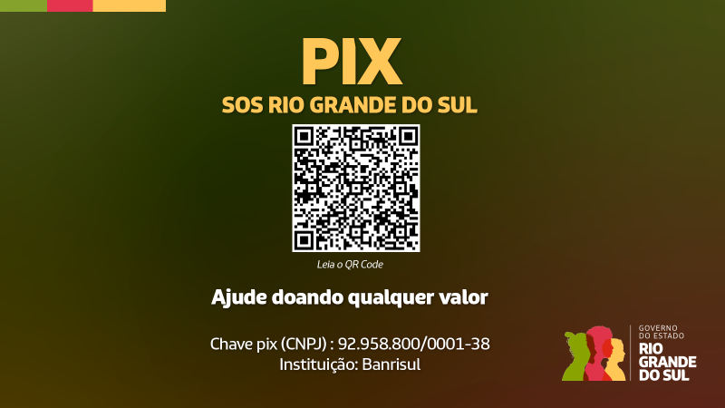 Canal oficial do Governo do Rio Grande do Sul para ajuda e doações.